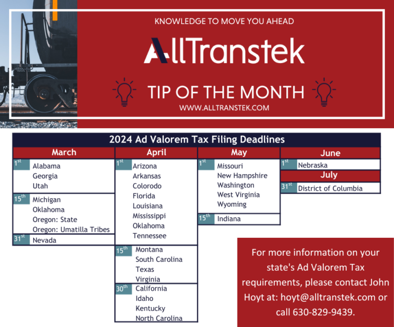 2024 Ad Valorem Tax Filing Deadlines AllTranstek